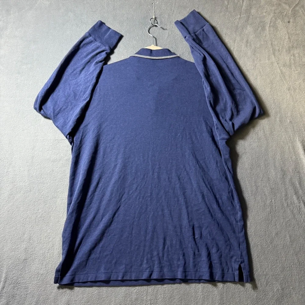 Polo Ralph Lauren Mens XL Long Sleeve Polo Shirt Blue Classic Fit Jersey Cotton